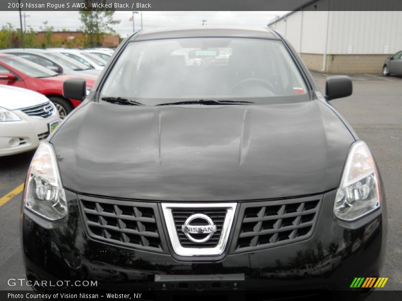 Wicked Black / Black 2009 Nissan Rogue S AWD