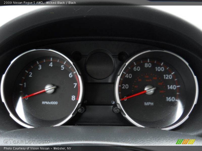 Wicked Black / Black 2009 Nissan Rogue S AWD