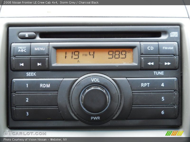Storm Grey / Charcoal Black 2008 Nissan Frontier LE Crew Cab 4x4