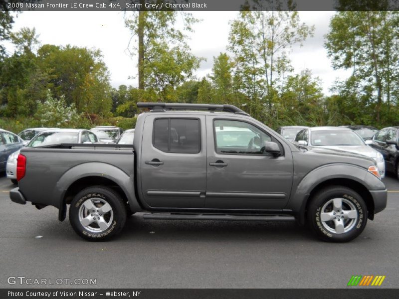 Storm Grey / Charcoal Black 2008 Nissan Frontier LE Crew Cab 4x4