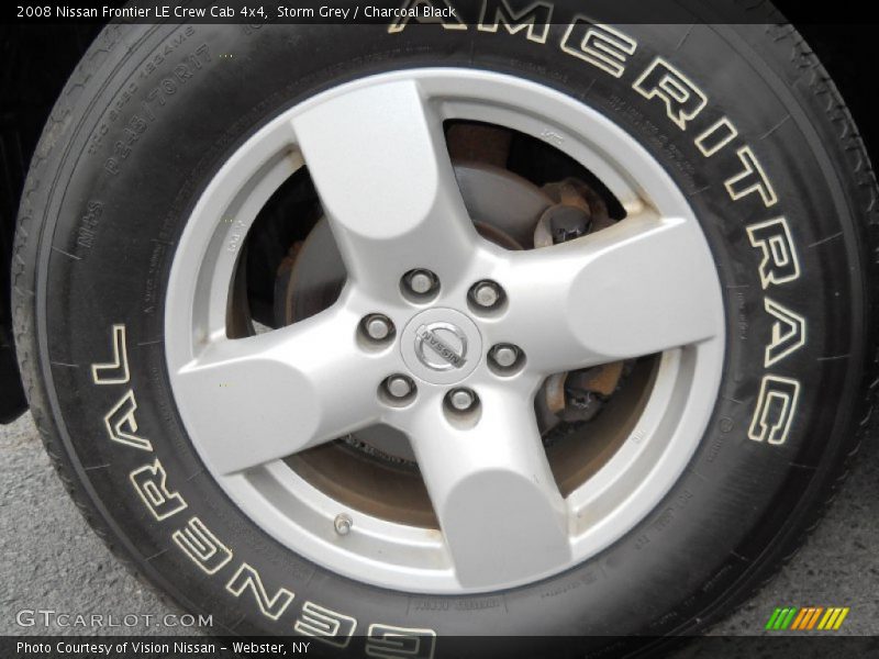 Storm Grey / Charcoal Black 2008 Nissan Frontier LE Crew Cab 4x4
