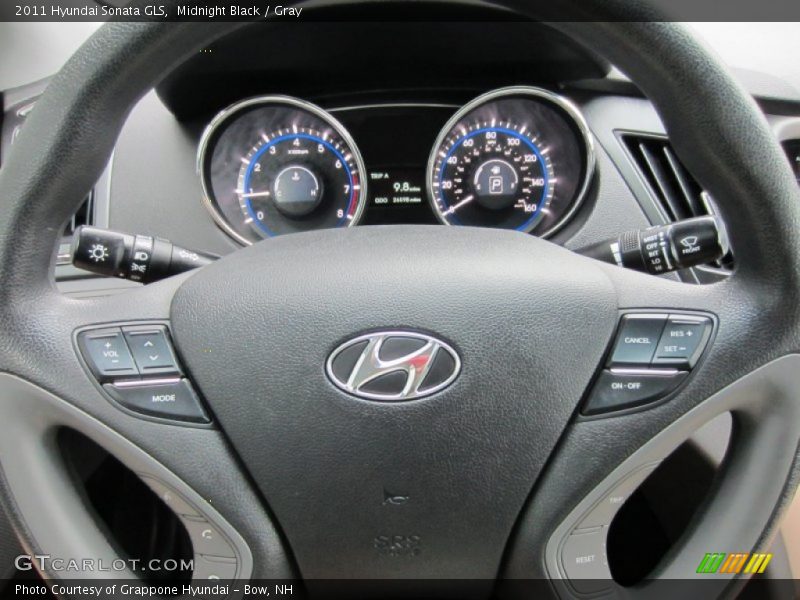Midnight Black / Gray 2011 Hyundai Sonata GLS