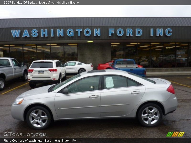 Liquid Silver Metallic / Ebony 2007 Pontiac G6 Sedan