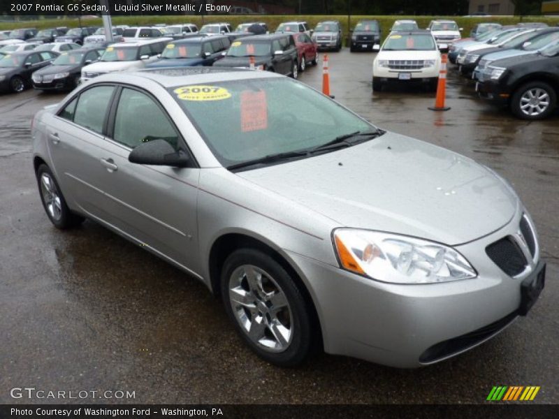 Liquid Silver Metallic / Ebony 2007 Pontiac G6 Sedan