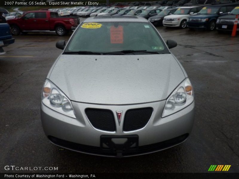 Liquid Silver Metallic / Ebony 2007 Pontiac G6 Sedan