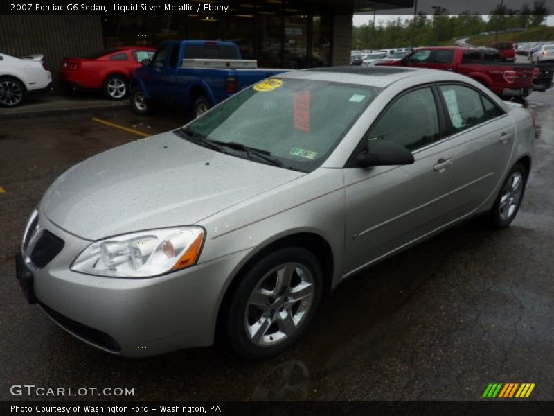 Liquid Silver Metallic / Ebony 2007 Pontiac G6 Sedan