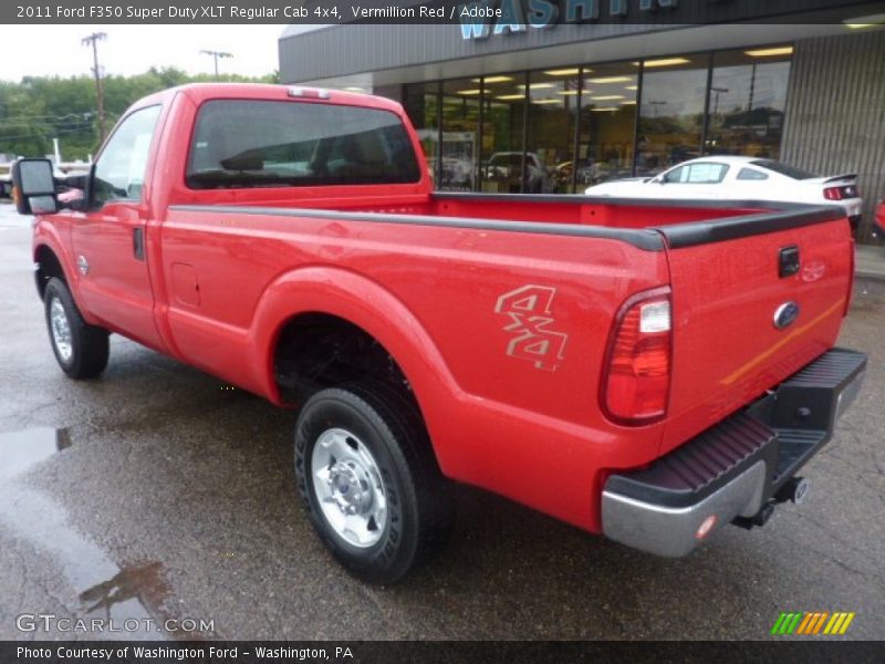 Vermillion Red / Adobe 2011 Ford F350 Super Duty XLT Regular Cab 4x4