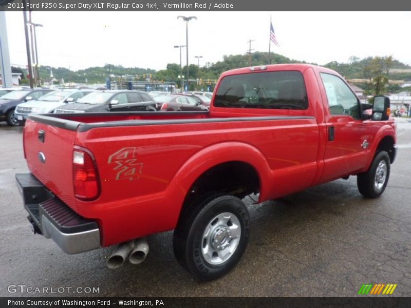 Vermillion Red / Adobe 2011 Ford F350 Super Duty XLT Regular Cab 4x4