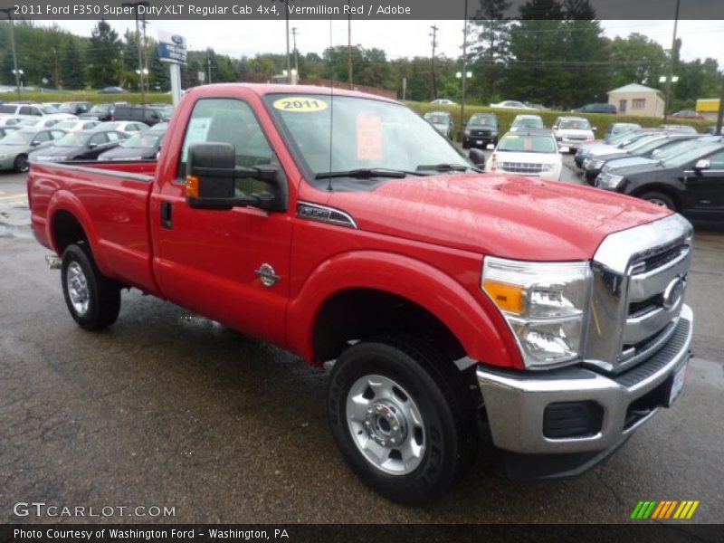 Front 3/4 View of 2011 F350 Super Duty XLT Regular Cab 4x4