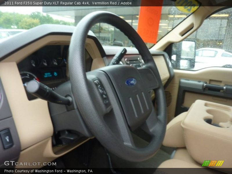 Vermillion Red / Adobe 2011 Ford F350 Super Duty XLT Regular Cab 4x4