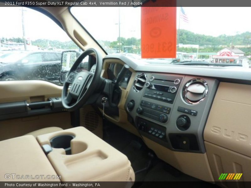 Vermillion Red / Adobe 2011 Ford F350 Super Duty XLT Regular Cab 4x4