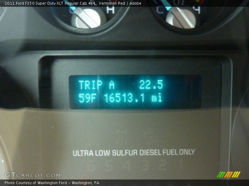 Vermillion Red / Adobe 2011 Ford F350 Super Duty XLT Regular Cab 4x4