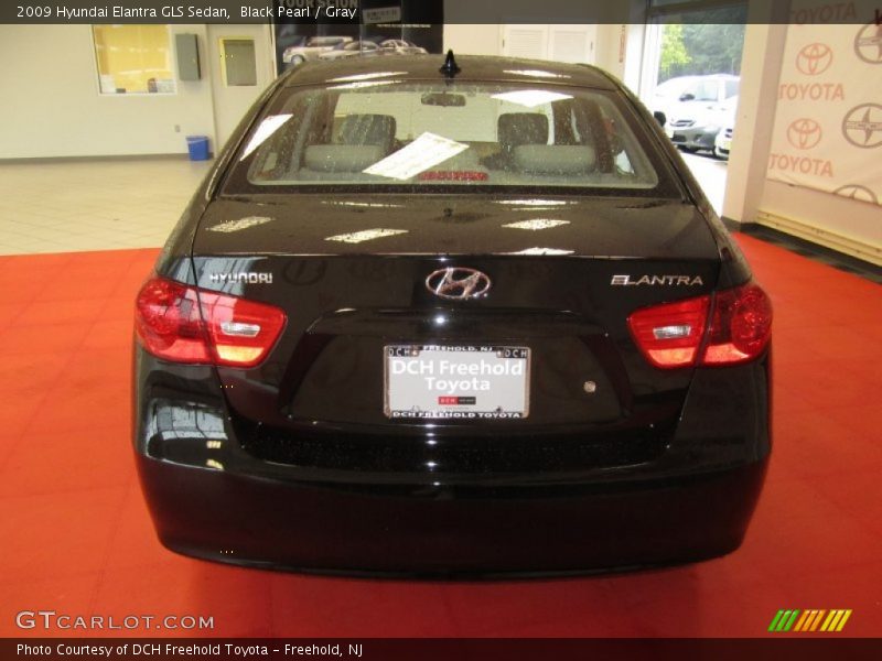 Black Pearl / Gray 2009 Hyundai Elantra GLS Sedan