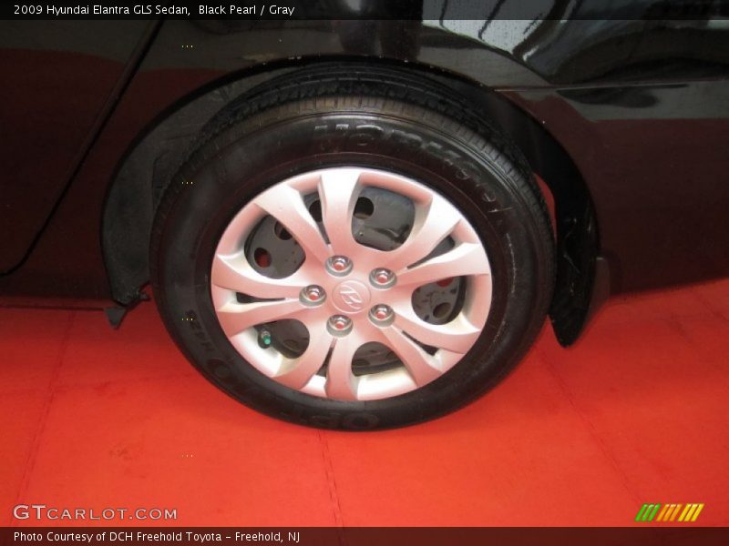 Black Pearl / Gray 2009 Hyundai Elantra GLS Sedan