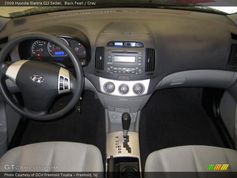 Black Pearl / Gray 2009 Hyundai Elantra GLS Sedan