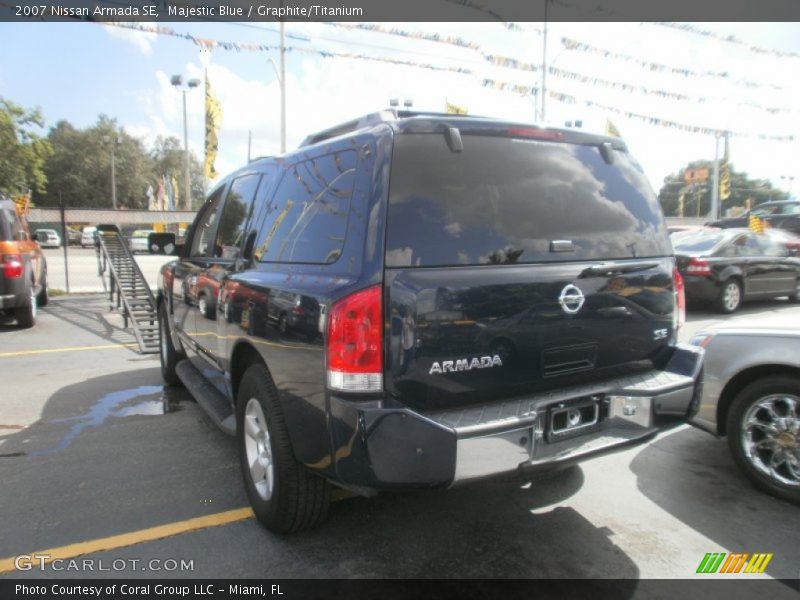 Majestic Blue / Graphite/Titanium 2007 Nissan Armada SE
