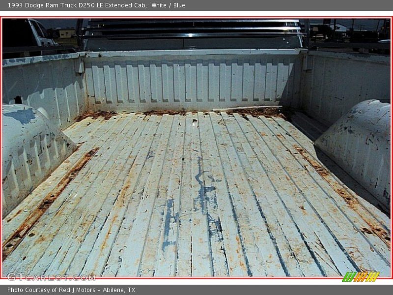 White / Blue 1993 Dodge Ram Truck D250 LE Extended Cab