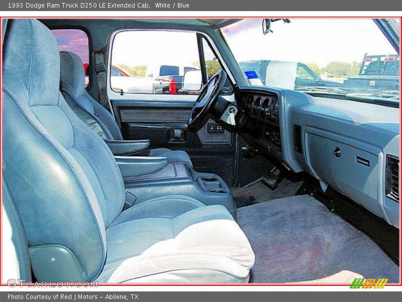  1993 Ram Truck D250 LE Extended Cab Blue Interior