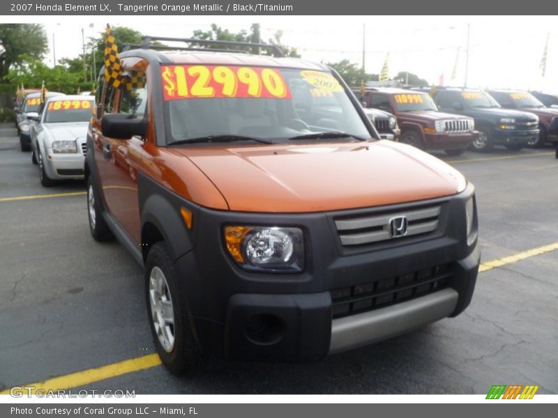 Tangerine Orange Metallic / Black/Titanium 2007 Honda Element LX