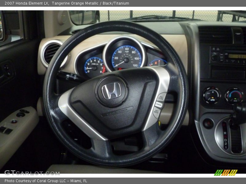 Tangerine Orange Metallic / Black/Titanium 2007 Honda Element LX
