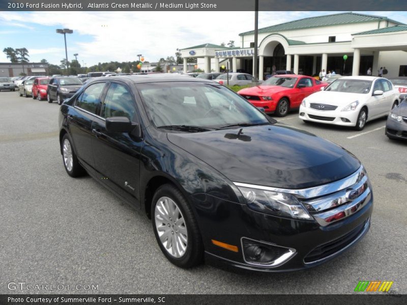 Atlantis Green Metallic / Medium Light Stone 2010 Ford Fusion Hybrid