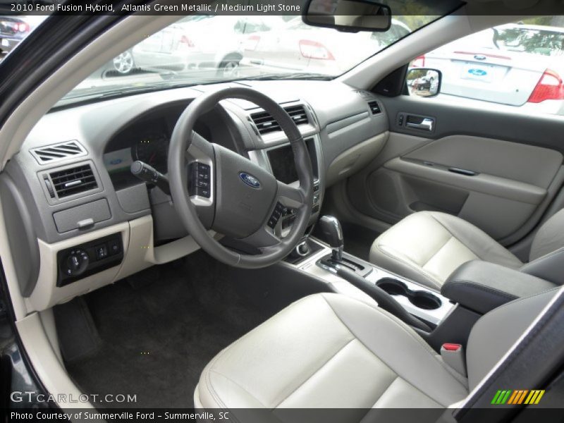 Atlantis Green Metallic / Medium Light Stone 2010 Ford Fusion Hybrid