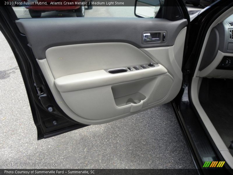 Atlantis Green Metallic / Medium Light Stone 2010 Ford Fusion Hybrid