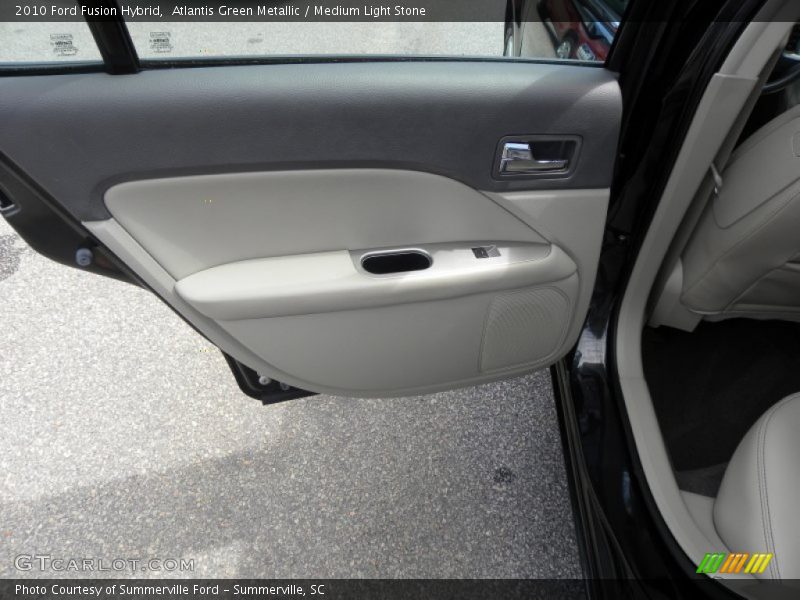 Atlantis Green Metallic / Medium Light Stone 2010 Ford Fusion Hybrid
