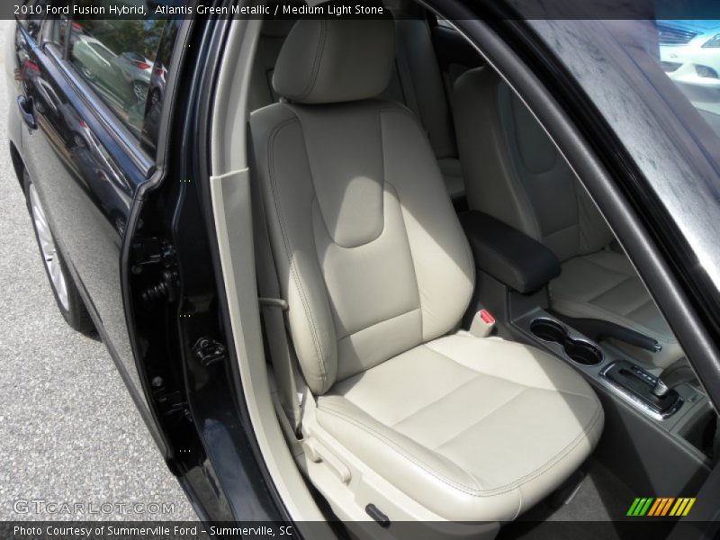 Atlantis Green Metallic / Medium Light Stone 2010 Ford Fusion Hybrid