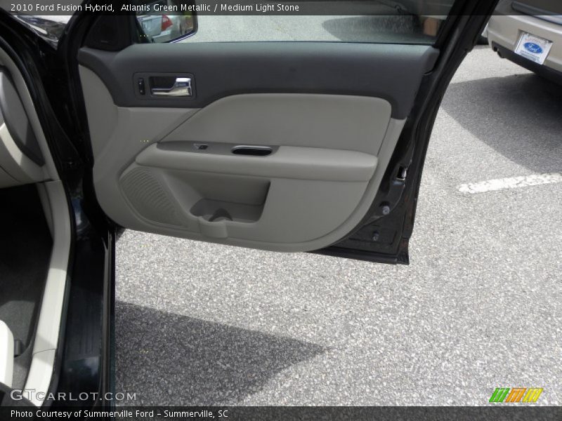Atlantis Green Metallic / Medium Light Stone 2010 Ford Fusion Hybrid