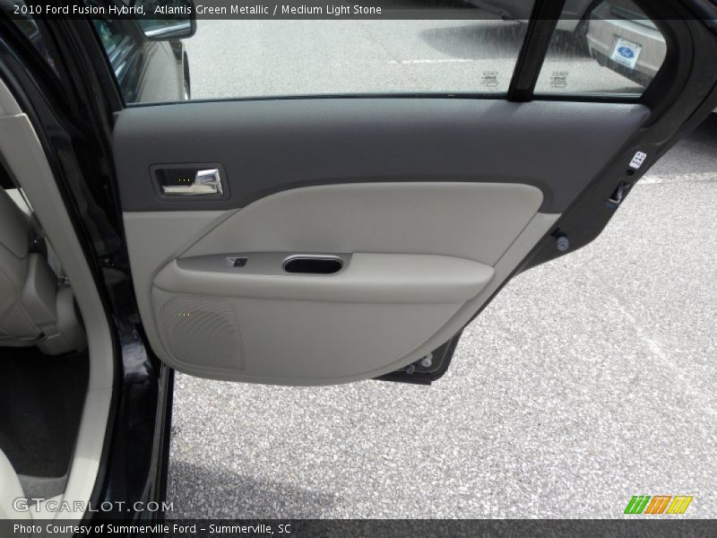 Atlantis Green Metallic / Medium Light Stone 2010 Ford Fusion Hybrid