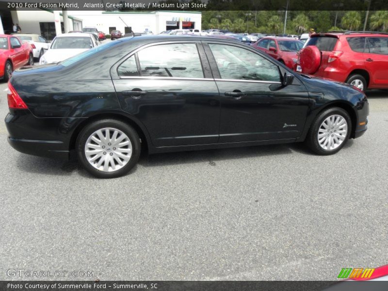 Atlantis Green Metallic / Medium Light Stone 2010 Ford Fusion Hybrid