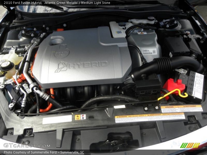 Atlantis Green Metallic / Medium Light Stone 2010 Ford Fusion Hybrid