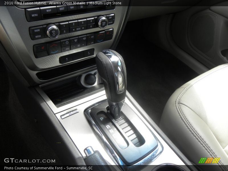Atlantis Green Metallic / Medium Light Stone 2010 Ford Fusion Hybrid
