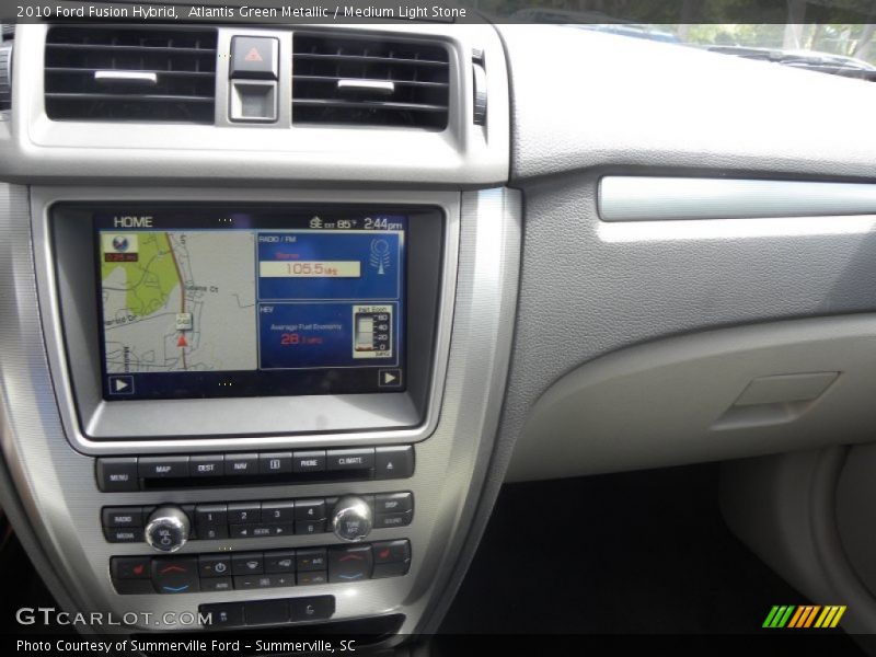 Atlantis Green Metallic / Medium Light Stone 2010 Ford Fusion Hybrid