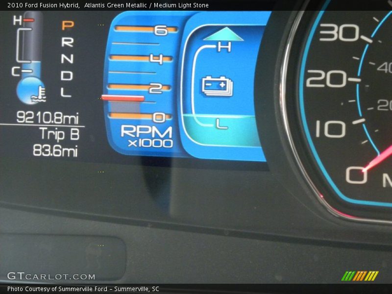 Atlantis Green Metallic / Medium Light Stone 2010 Ford Fusion Hybrid
