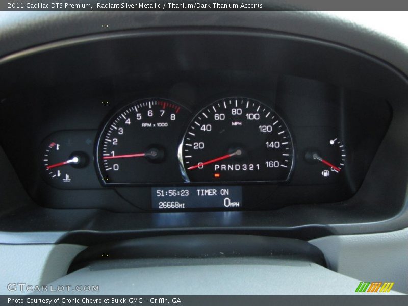 Radiant Silver Metallic / Titanium/Dark Titanium Accents 2011 Cadillac DTS Premium