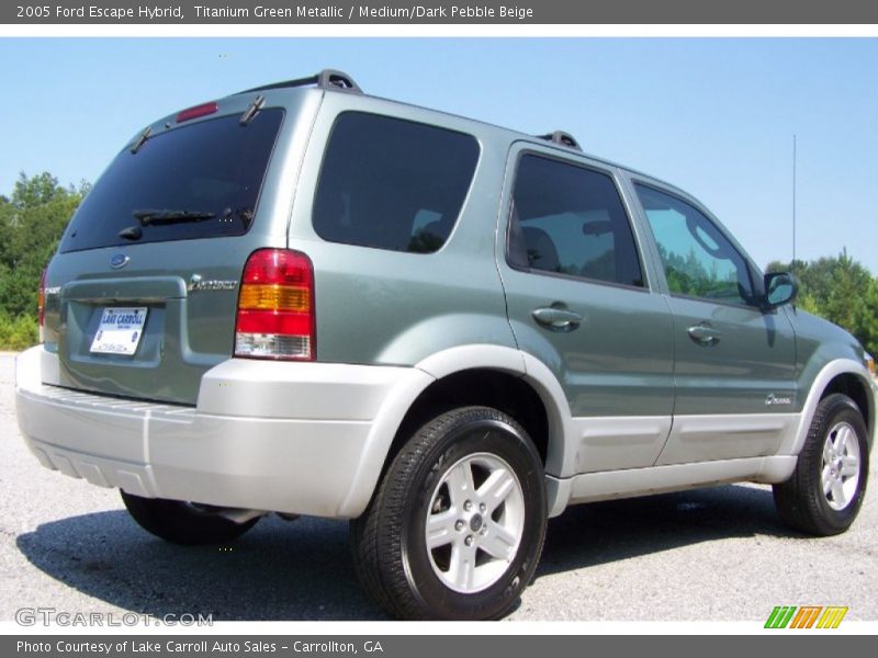Titanium Green Metallic / Medium/Dark Pebble Beige 2005 Ford Escape Hybrid