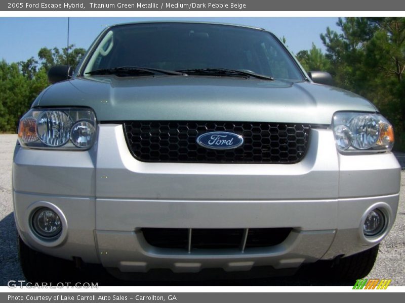 Titanium Green Metallic / Medium/Dark Pebble Beige 2005 Ford Escape Hybrid