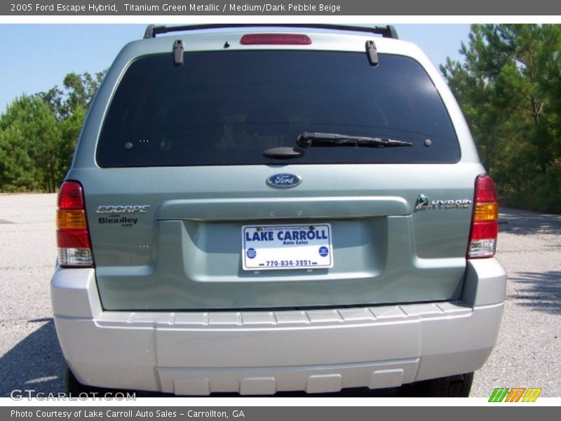 Titanium Green Metallic / Medium/Dark Pebble Beige 2005 Ford Escape Hybrid