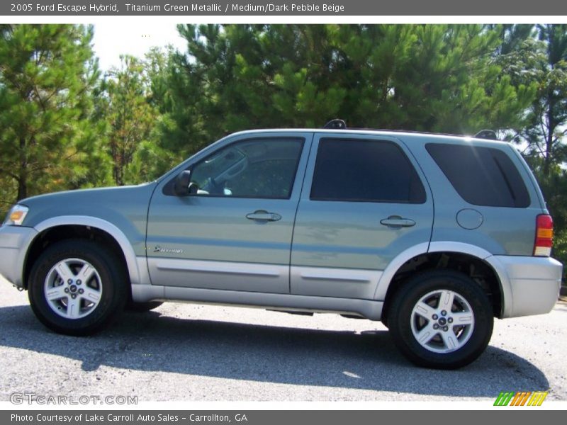 Titanium Green Metallic / Medium/Dark Pebble Beige 2005 Ford Escape Hybrid