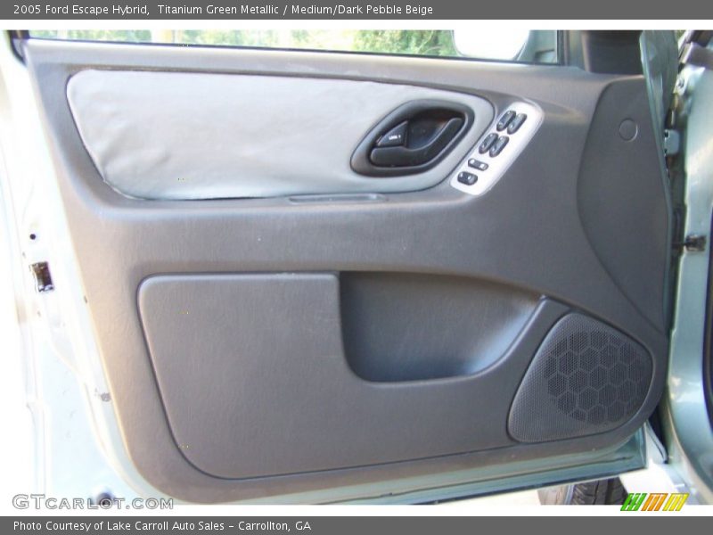 Titanium Green Metallic / Medium/Dark Pebble Beige 2005 Ford Escape Hybrid