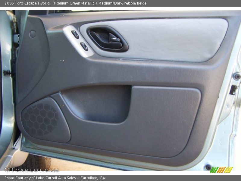 Titanium Green Metallic / Medium/Dark Pebble Beige 2005 Ford Escape Hybrid