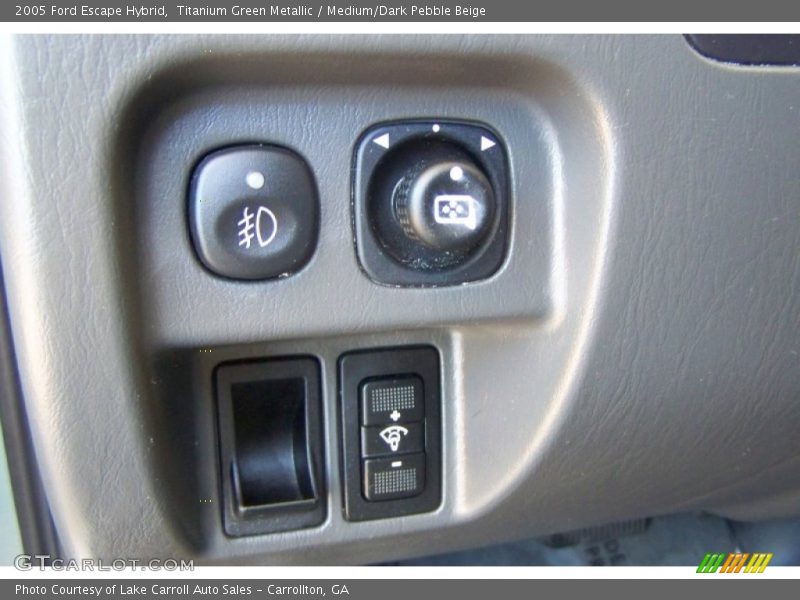 Titanium Green Metallic / Medium/Dark Pebble Beige 2005 Ford Escape Hybrid
