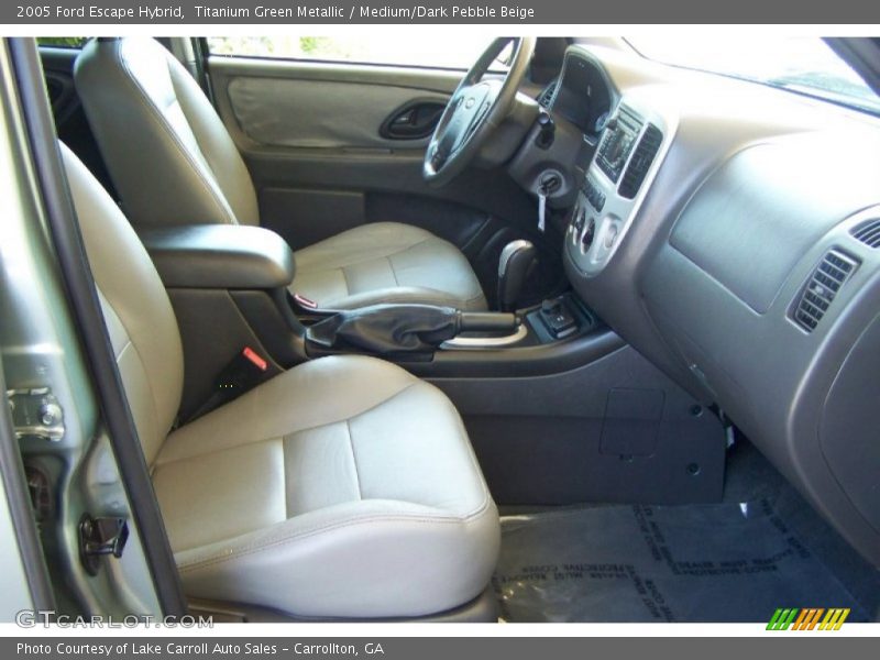Titanium Green Metallic / Medium/Dark Pebble Beige 2005 Ford Escape Hybrid