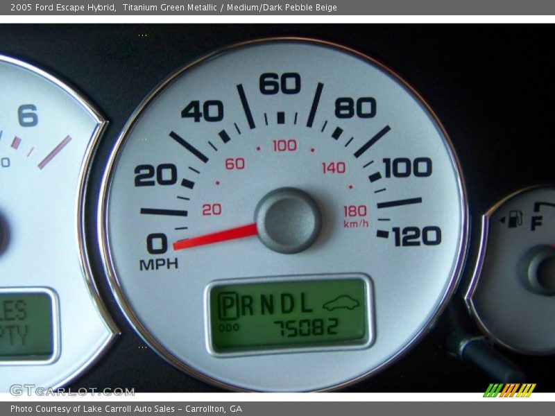 Titanium Green Metallic / Medium/Dark Pebble Beige 2005 Ford Escape Hybrid