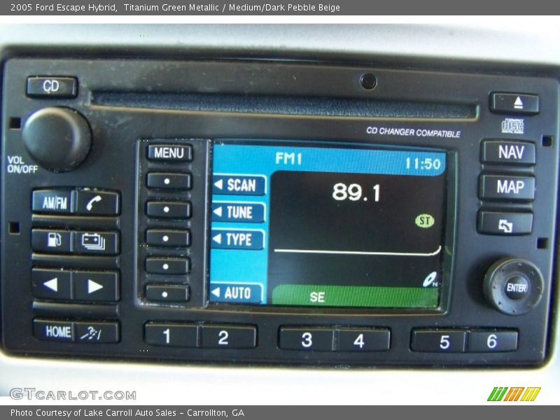 Titanium Green Metallic / Medium/Dark Pebble Beige 2005 Ford Escape Hybrid