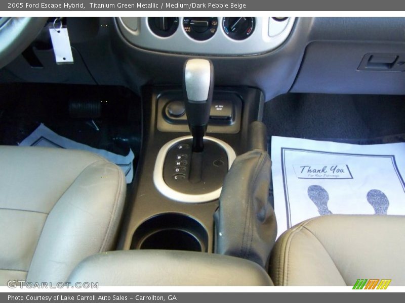 Titanium Green Metallic / Medium/Dark Pebble Beige 2005 Ford Escape Hybrid