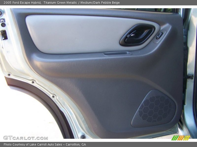 Titanium Green Metallic / Medium/Dark Pebble Beige 2005 Ford Escape Hybrid