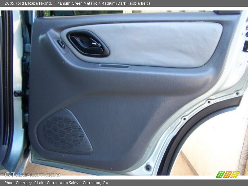 Titanium Green Metallic / Medium/Dark Pebble Beige 2005 Ford Escape Hybrid